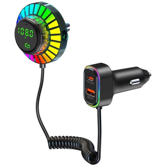 BC96 Car Bluetooth Hands-free Calling PD48W Fast Charging(Black)