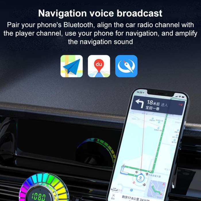 BC96 Car Bluetooth Hands-free Calling PD48W Fast Charging(Black)
