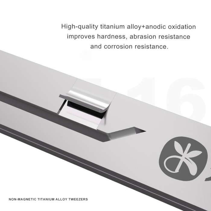 Mijing NZ-16 Non-Magnetic Ultralight 0.1mm Titanium Alloy Tweezers