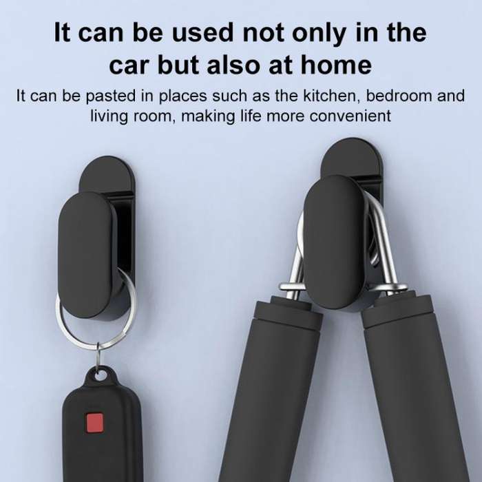 4pcs / Set Car Adhesive Seat Hook(Black)