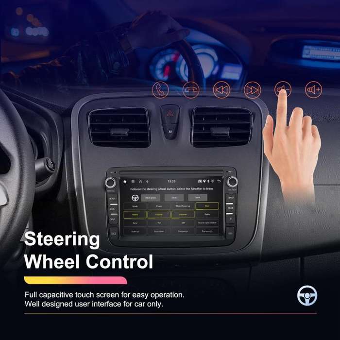 For Dacia Android 15 7 inch Wireless CarPlay Car Player Car Central Control Navigation Machine, S...