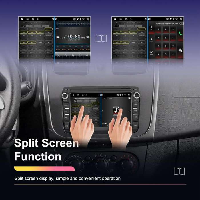 For Dacia Android 15 7 inch Wireless CarPlay Car Player Car Central Control Navigation Machine, S...