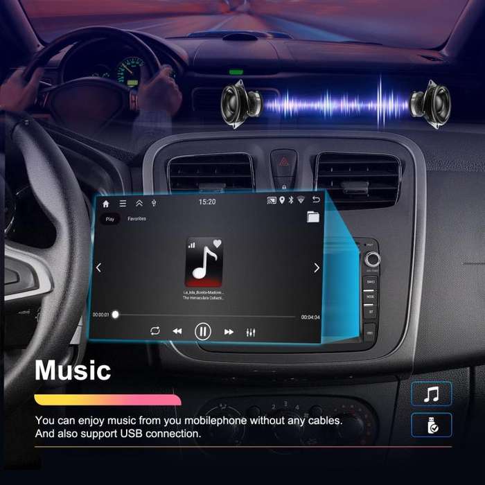 For Dacia Android 15 7 inch Wireless CarPlay Car Player Car Central Control Navigation Machine, S...
