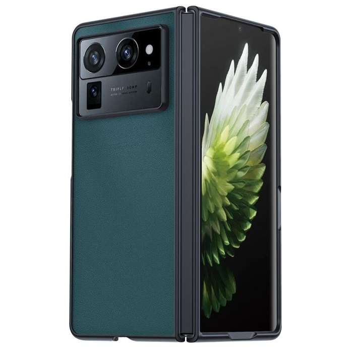 For Tecno Phantom V Fold2 Ultra-thin Plain Skin Leather Phone Case(Green)