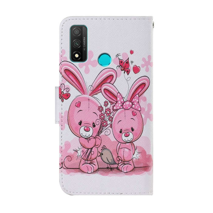 For Huawei P Smart(2020) Coloured Drawing Pattern Horizontal Flip PU Leather Case with Holder & C...