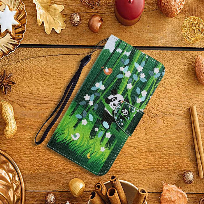For Huawei P40 Lite Coloured Drawing Pattern Horizontal Flip PU Leather Case with Holder & Card S...