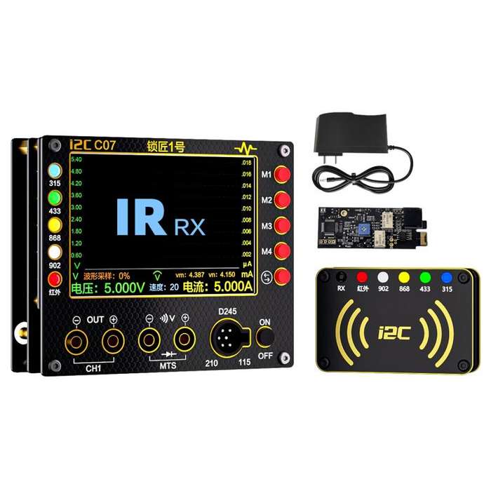 i2C C07 Locksmith No.1 Remote Control Frequency Tester Multimeter, Plug: EU Plug(Configuration 2)