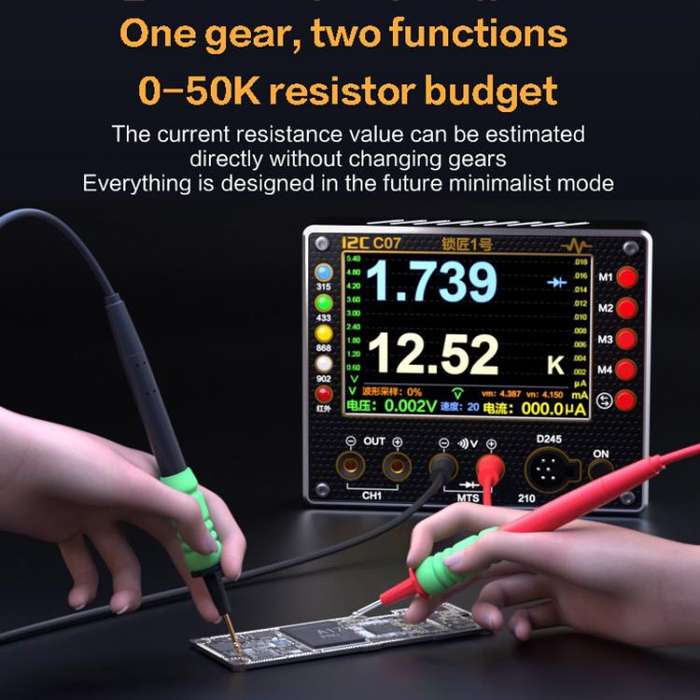 i2C C07 Locksmith No.1 Remote Control Frequency Tester Multimeter, Plug: EU Plug(Configuration 2)