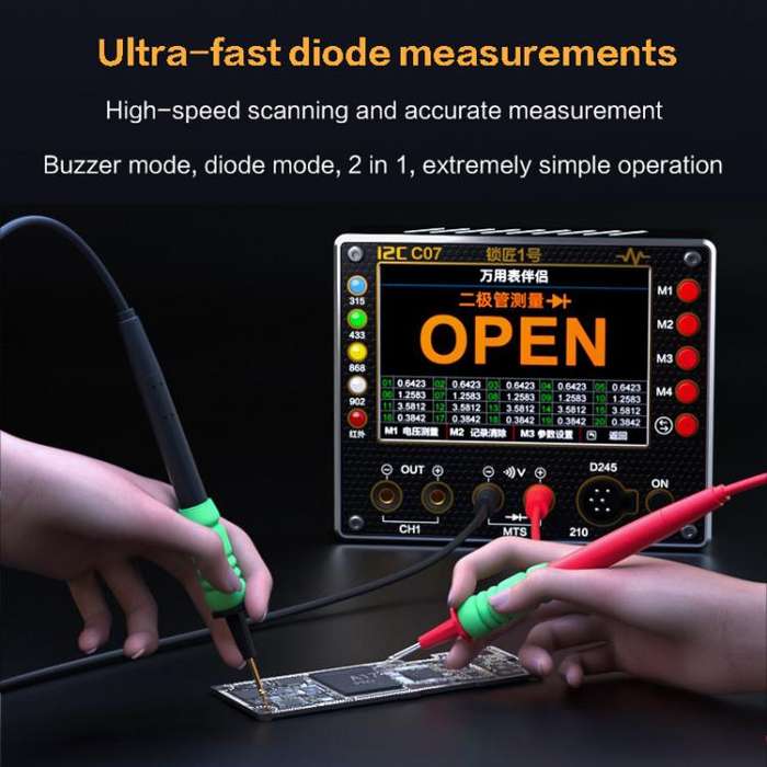 i2C C07 Locksmith No.1 Remote Control Frequency Tester Multimeter, Plug: EU Plug(Configuration 2)