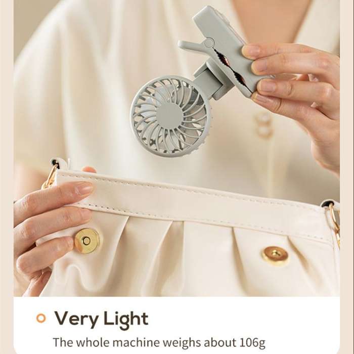 DQ259 Multifunctional Mini Electric Clip Fan(Apricot)