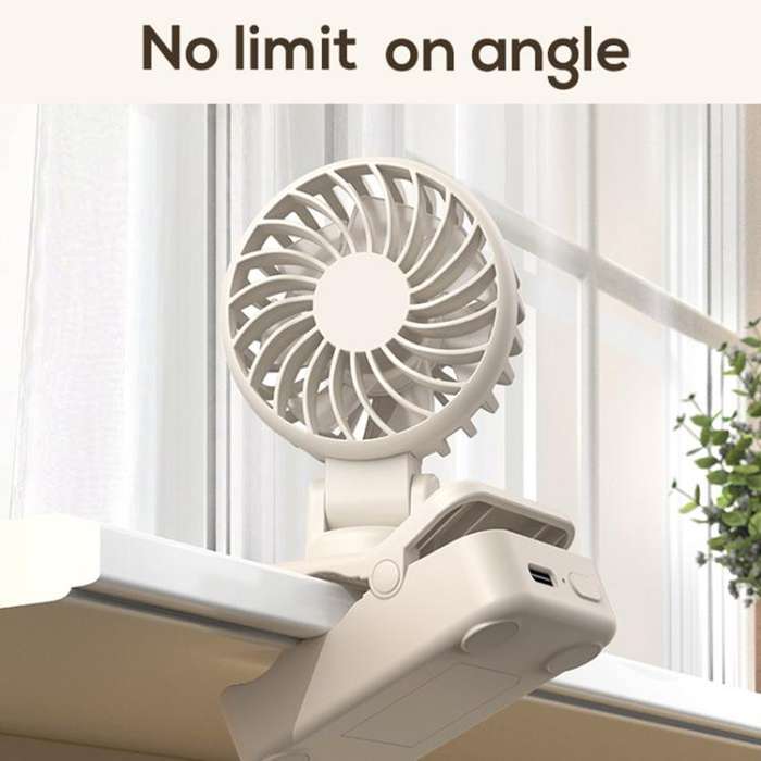 DQ259 Multifunctional Mini Electric Clip Fan(Apricot)