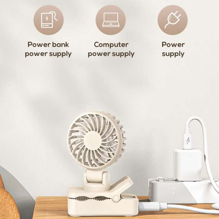 DQ259 Multifunctional Mini Electric Clip Fan(Ice Green)