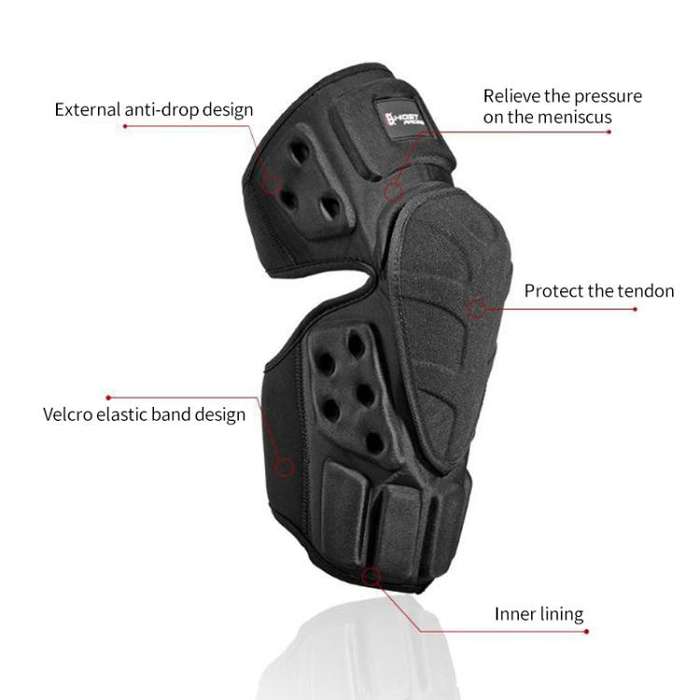 GHOST RACING GH-HX03 1 Pair Motorcycle Protective Gear Kevlar Racing Cold-proof Windproof Knee Pa...
