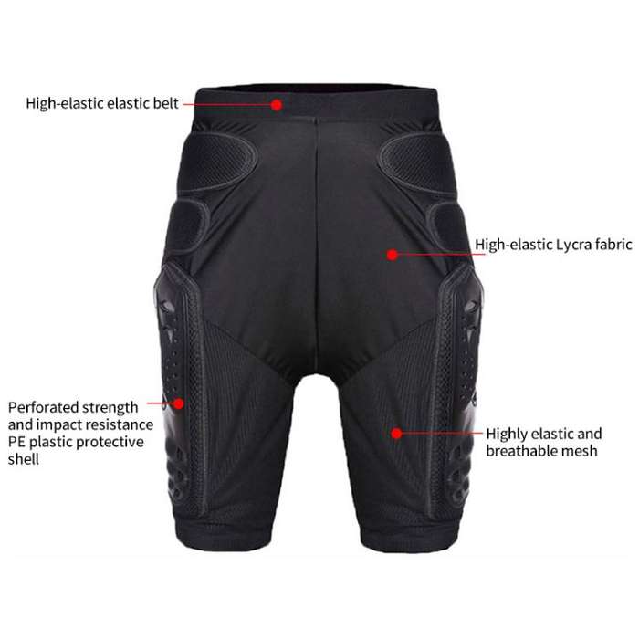 GHOST RACING K062 Off-road Motorcycle Armor Pants Racing Riding Anti-fall Hip Protector, Size:M(B...