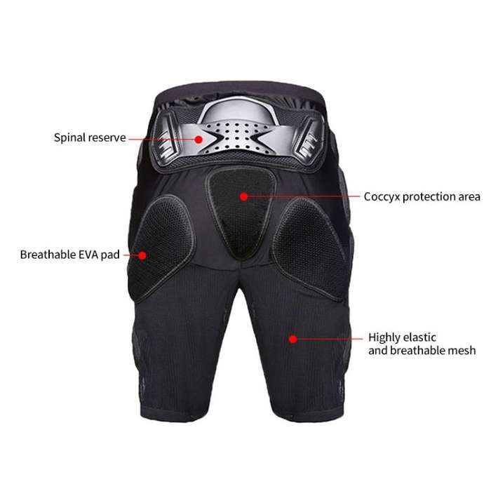 GHOST RACING K062 Off-road Motorcycle Armor Pants Racing Riding Anti-fall Hip Protector, Size:M(B...