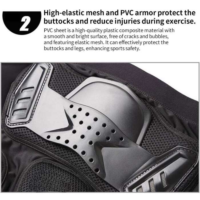 GHOST RACING K062 Off-road Motorcycle Armor Pants Racing Riding Anti-fall Hip Protector, Size:M(B...