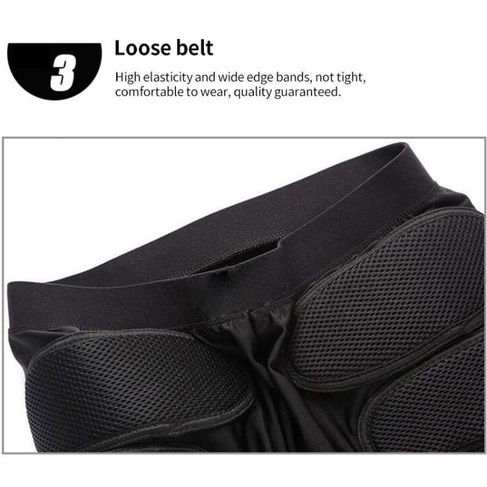 GHOST RACING K062 Off-road Motorcycle Armor Pants Racing Riding Anti-fall Hip Protector, Size:M(B...