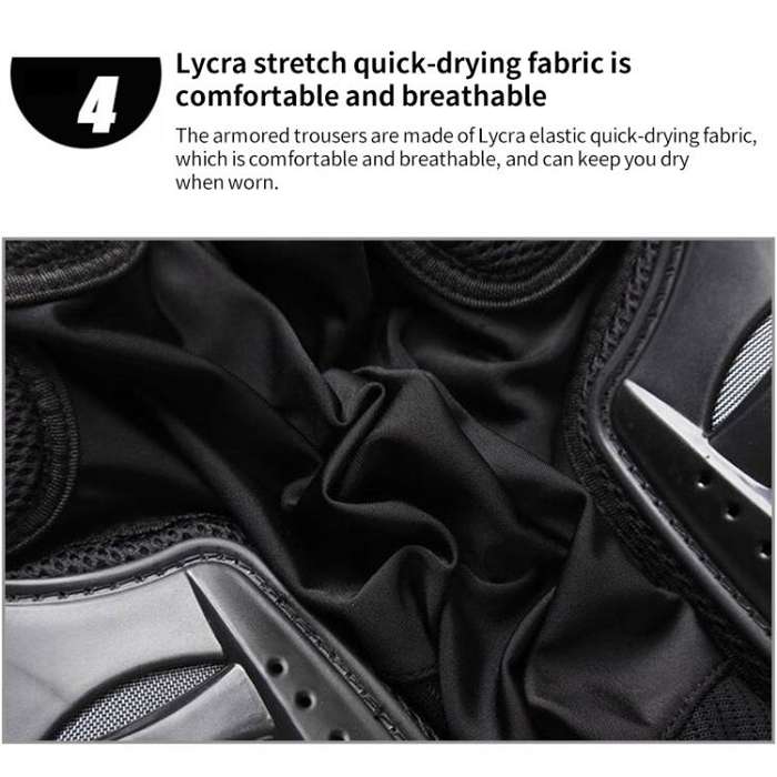 GHOST RACING K062 Off-road Motorcycle Armor Pants Racing Riding Anti-fall Hip Protector, Size:M(B...