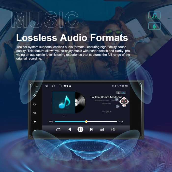 For Toyota COROLLA Android 15 7 inch Wireless CarPlay Car Player Car Central Control Navigation M...