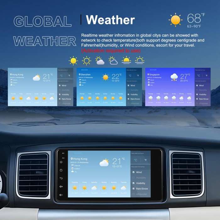 For Toyota COROLLA Android 15 7 inch Wireless CarPlay Car Player Car Central Control Navigation M...