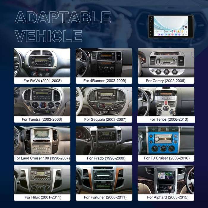For Toyota COROLLA Android 15 7 inch Wireless CarPlay Car Player Car Central Control Navigation M...