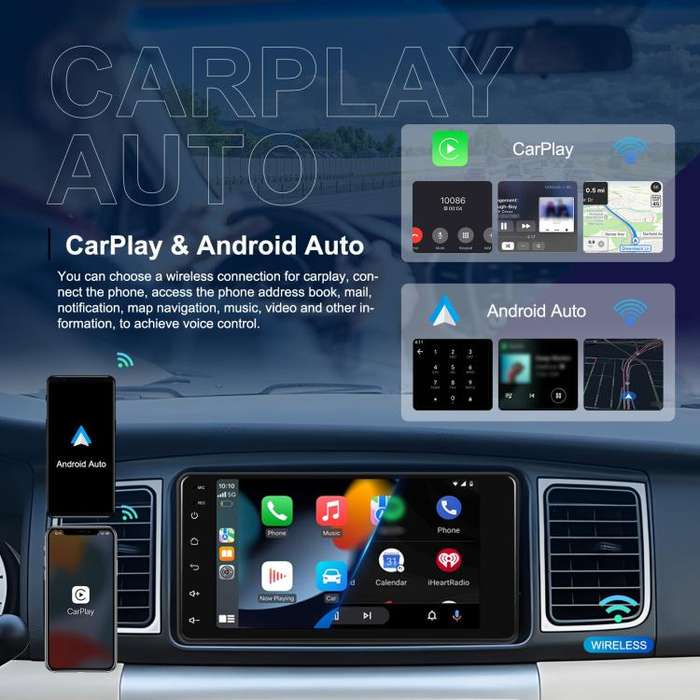 For Toyota COROLLA Android 15 7 inch Wireless CarPlay Car Player Car Central Control Navigation M...