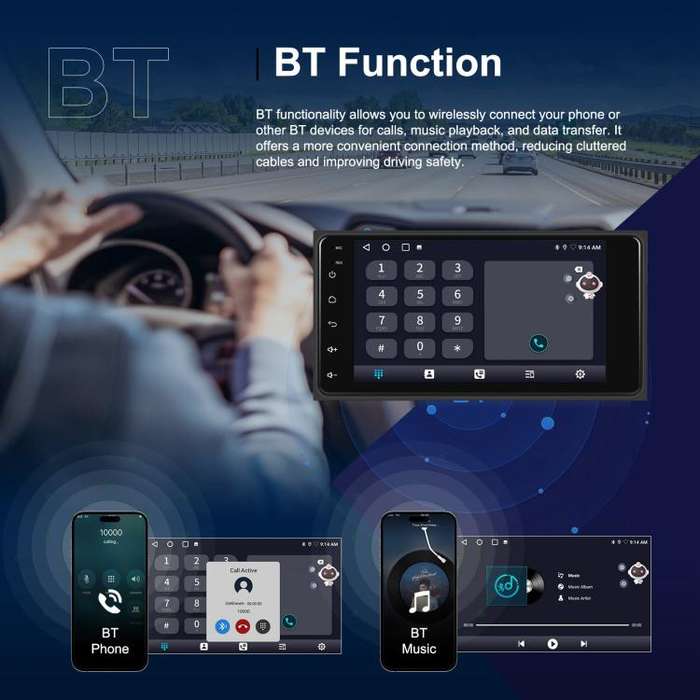 For Toyota COROLLA Android 15 7 inch Wireless CarPlay Car Player Car Central Control Navigation M...