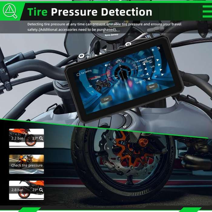 6 inch Motorcycle Wireless CarPlay and Android Auto Display Screen Navigator(Black)