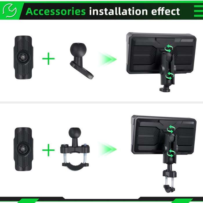 6 inch Motorcycle Wireless CarPlay and Android Auto Display Screen Navigator(Black)
