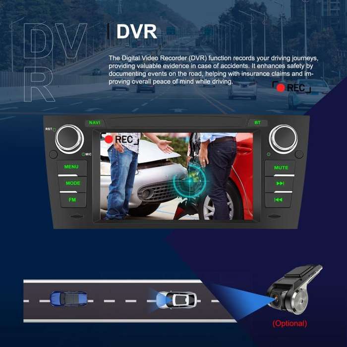 For BMW 3 Series E90 Android 15 7 inch Car CarPlay Car Navigation Reversing Image Integrated Mach...
