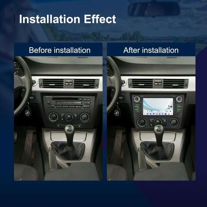 For BMW 3 Series E90 Android 15 7 inch Car CarPlay Car Navigation Reversing Image Integrated Mach...