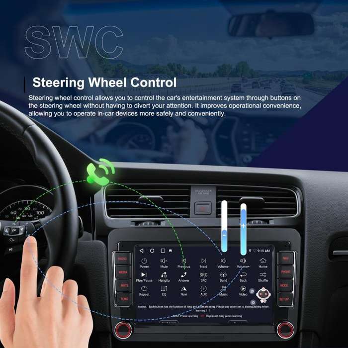 For Volkswagen Android 15 7 inch Horizontal Screen Car Player Car Central Control Navigation with...