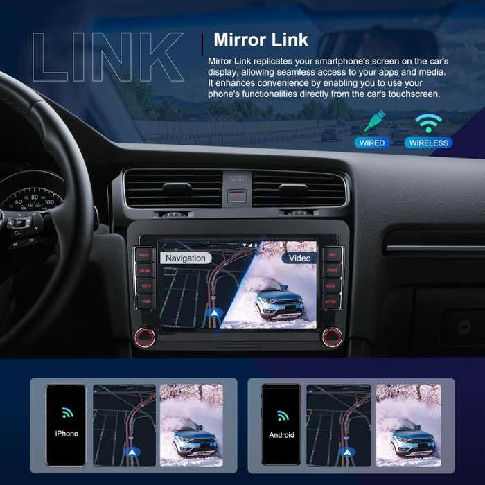For Volkswagen Android 15 7 inch Horizontal Screen Car Player Car Central Control Navigation with...