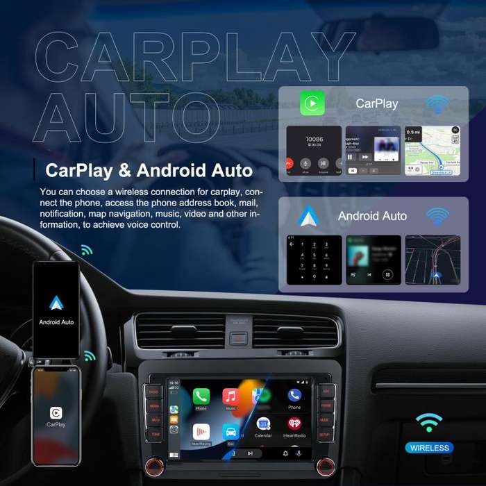 For Volkswagen Android 15 7 inch Horizontal Screen Car Player Car Central Control Navigation with...