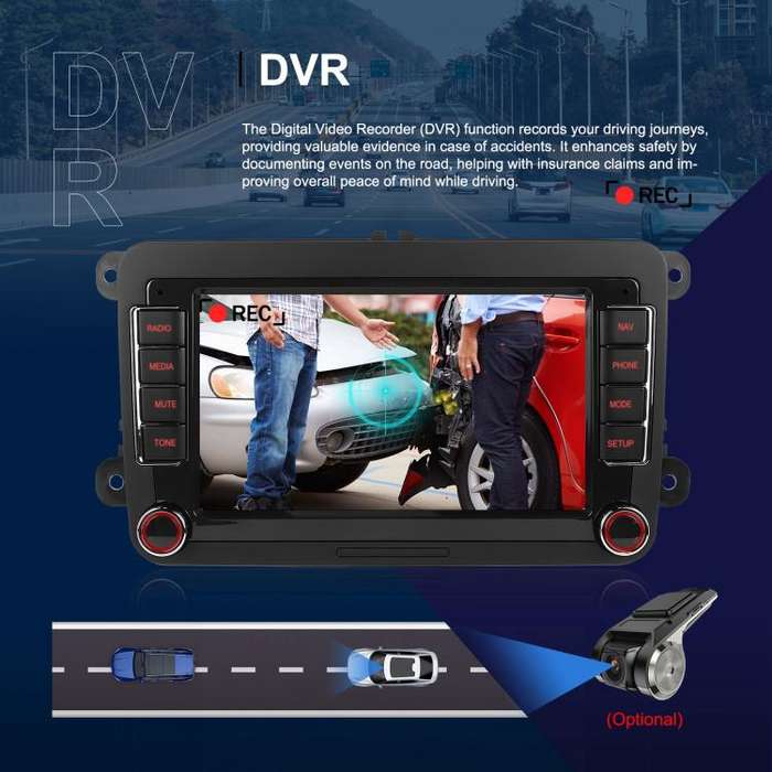 For Volkswagen Android 15 7 inch Horizontal Screen Car Player Car Central Control Navigation with...