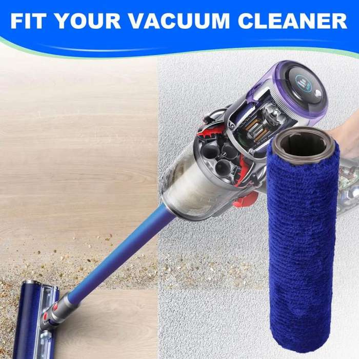 Vacuum Cleaner Cleaning Soft Velvet Roller Brush For Dyson V12(Blue)