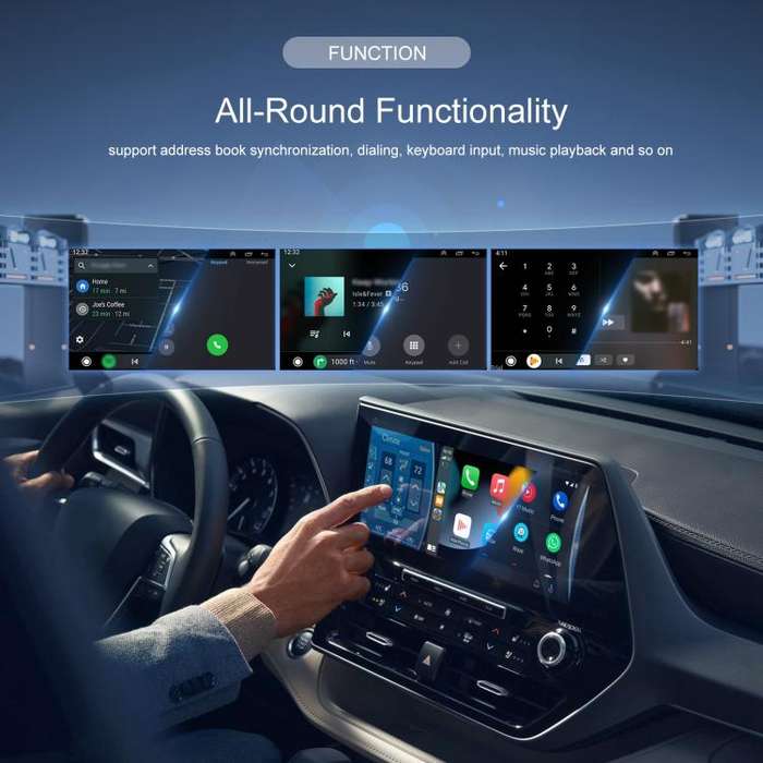 Car CarPlay and Android Auto Wired to Wireless Smart Box USB Adapter(Black)