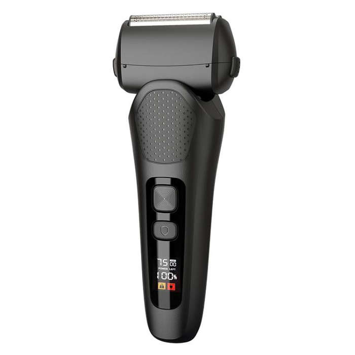 Full Body Washable LED Digital Display Reciprocating Electric Shaver(Exclusive Black + 1 Set of B...