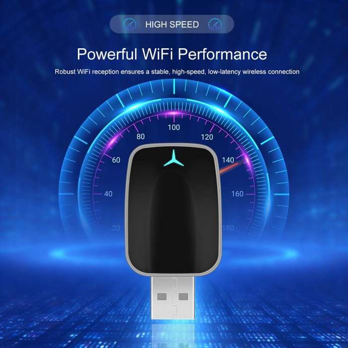 Car CarPlay and Android Auto Wired to Wireless Smart Box Adapter with Type-C Converter(Silver)