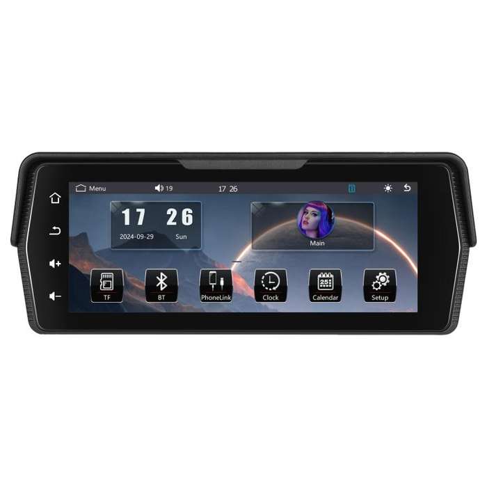 Portable Motorcycle Wireless CarPlay and Android Auto 6.86 inch HD Screen Waterproof Navigator(Bl...