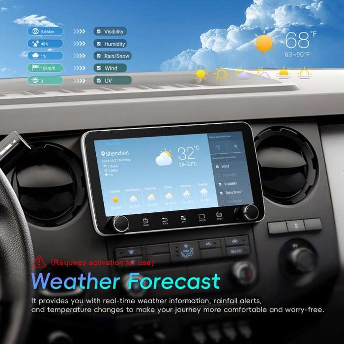 10.36 inch Screen Android 15 Car CarPlay Navigation Integrated Machine with Dual Knob, Specificat...