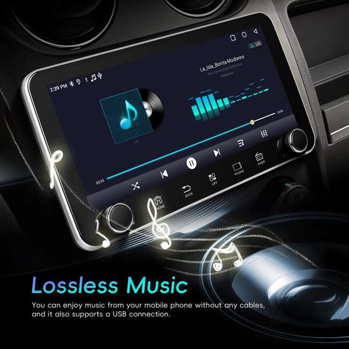 10.36 inch Screen Android 15 Car CarPlay Navigation Integrated Machine with Dual Knob, Specificat...
