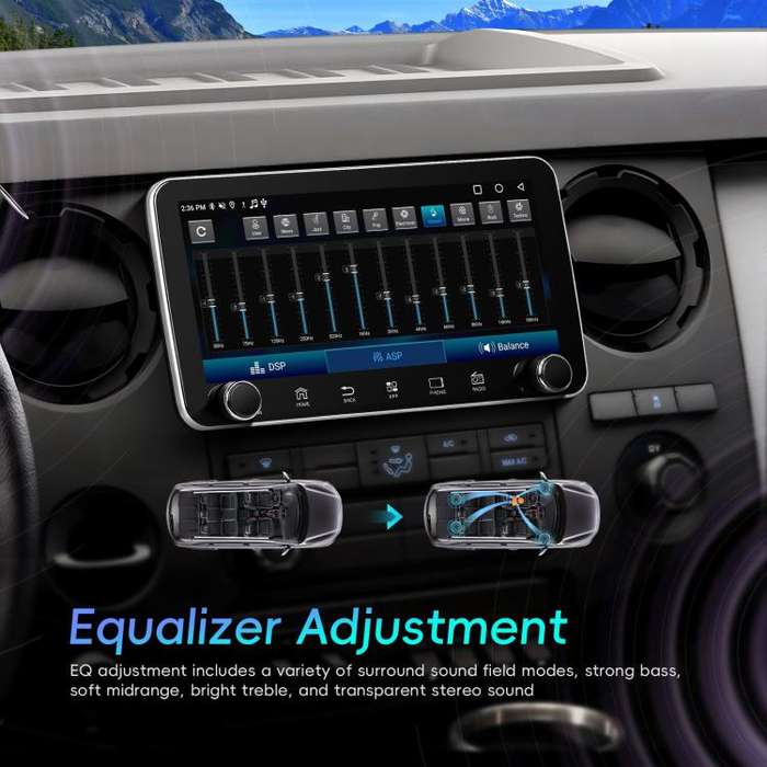 10.36 inch Screen Android 15 Car CarPlay Navigation Integrated Machine with Dual Knob, Specificat...