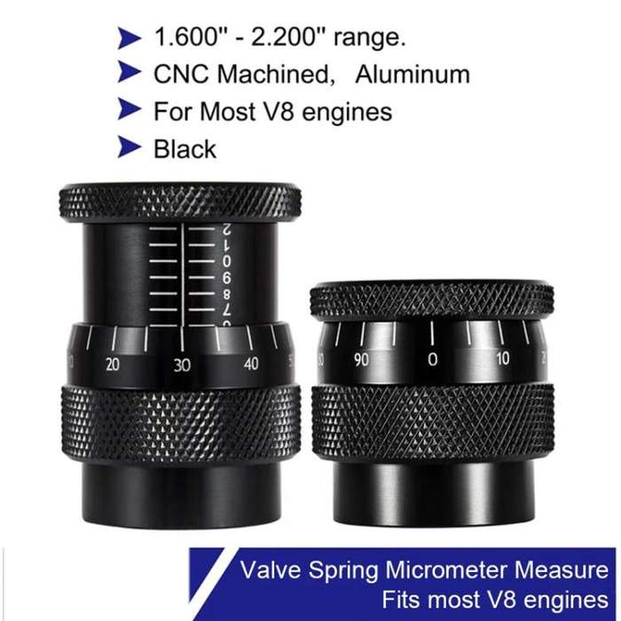1.600-2.200 inch Valve Spring Height Micrometer Gauge for V8 Engines(Black)