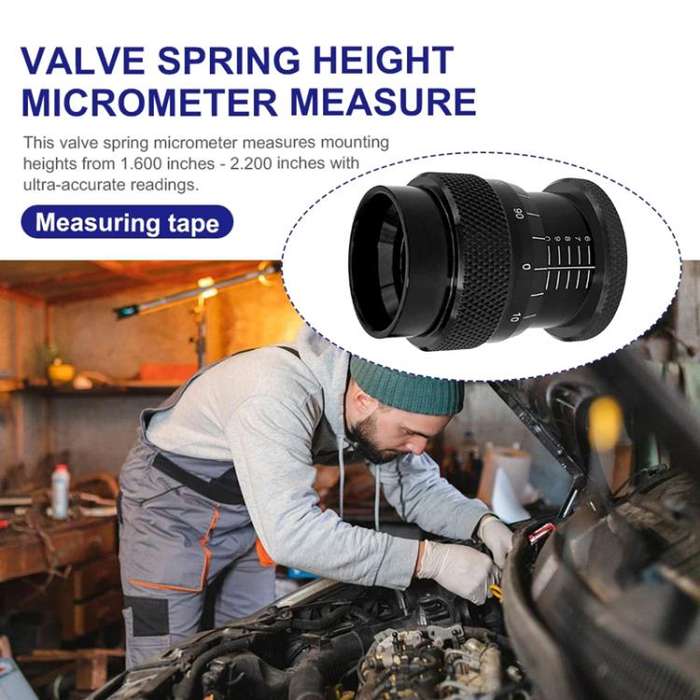 1.600-2.200 inch Valve Spring Height Micrometer Gauge for V8 Engines(Black)