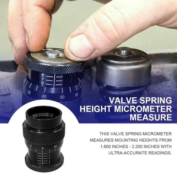 1.600-2.200 inch Valve Spring Height Micrometer Gauge for V8 Engines(Black)