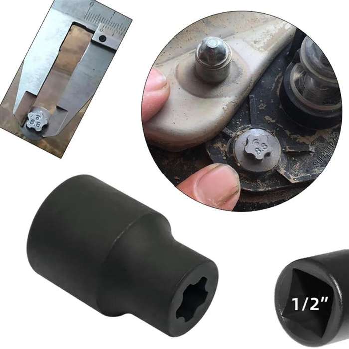 Car Battery Cover Screw Removal Tool For Tesla Disassembly Socket Wrench(Black)