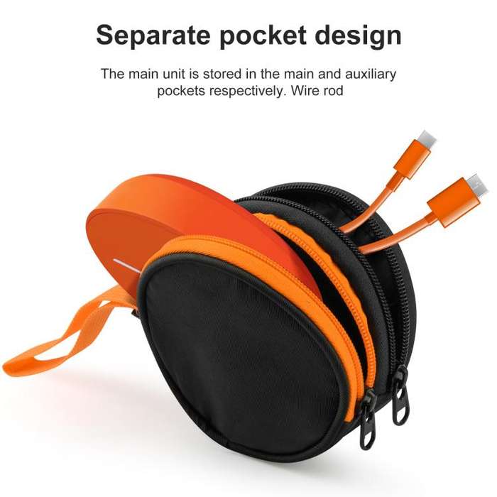 For Solis Lite Mobile WiFi Router Portable Storage Bag Nylon Accessory Bag(Orange Black)