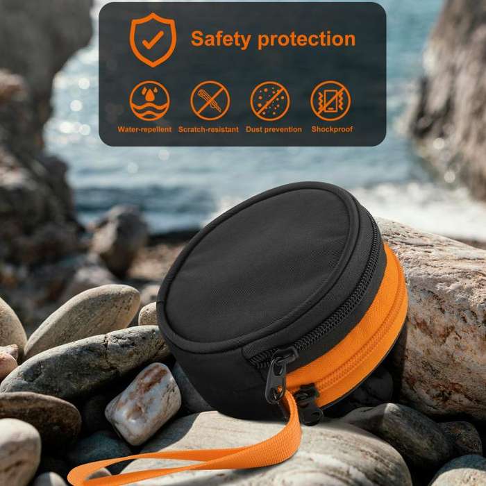 For Solis Lite Mobile WiFi Router Portable Storage Bag Nylon Accessory Bag(Orange Black)