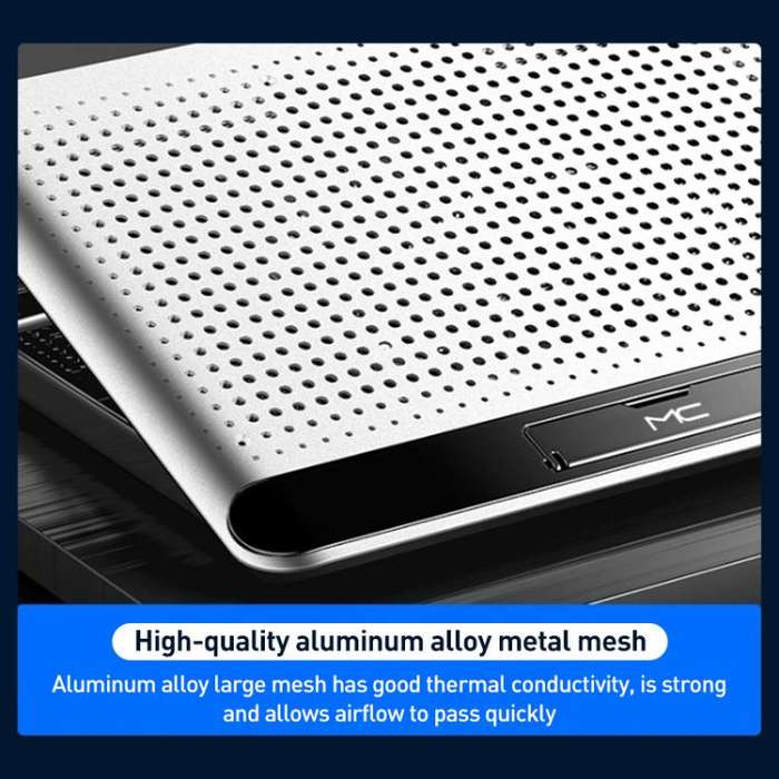 NUOXI Q5A 6-Speed Adjustable 6-Core Large Fan Cooling Pad(Silver)